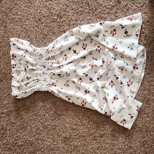 Strapless floral dress